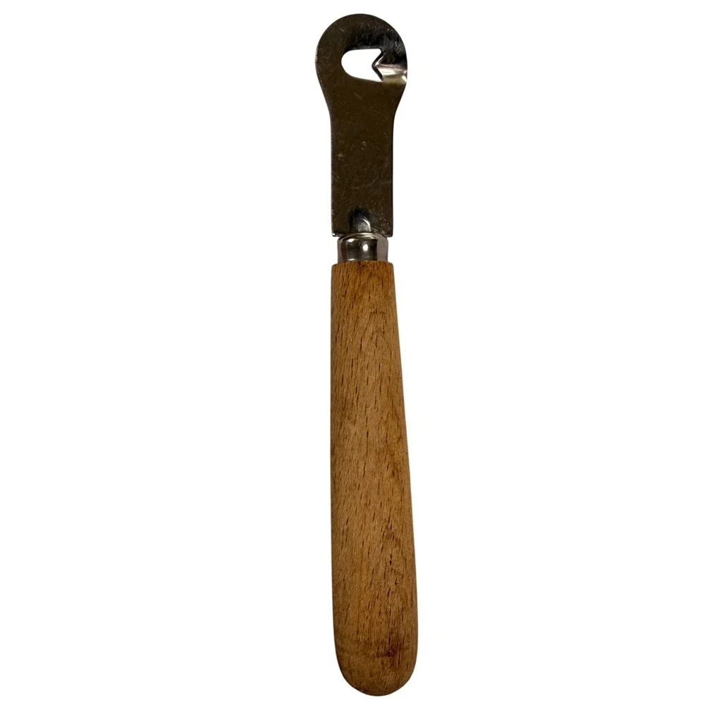 Vintage‎ HOAN Japan Bottle Opener Wood Handle Stainless Steel Bar Tool